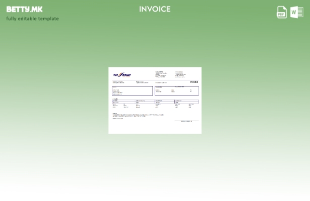 Модерен стил USA Fly Away шаблон за фактура за туристичка агенција